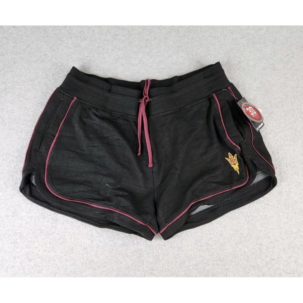 Women's XL Colosseum Black Arizona State University Lounge Jogger Shorts ASU